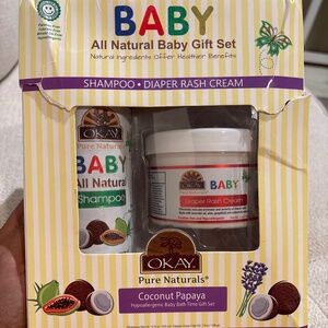 OKAY Pure Naturals Coconut Papaya Baby Shampoo and Diaper Rash Cream.